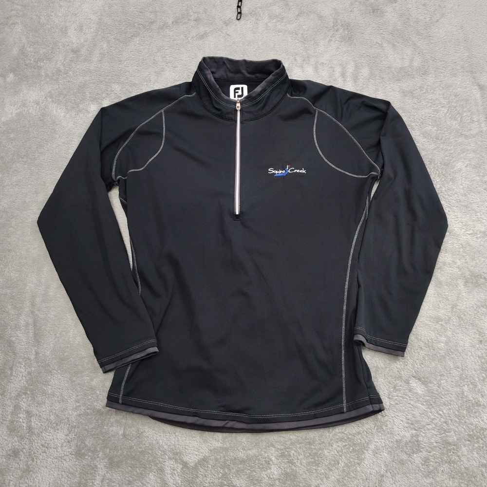 Footjoy Golf‎ Women's Large 1/4 Zip Pullover Gray Long Sleeve Quarter Zip Squire